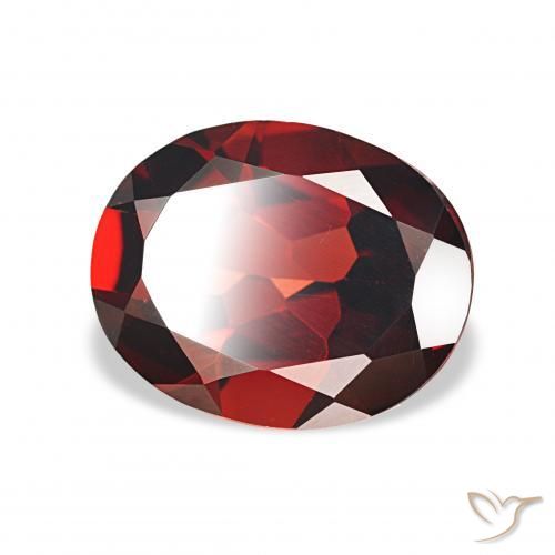 Grenat Almandin Rouge sang profond naturelle ovale, 3.73 ct, VVS