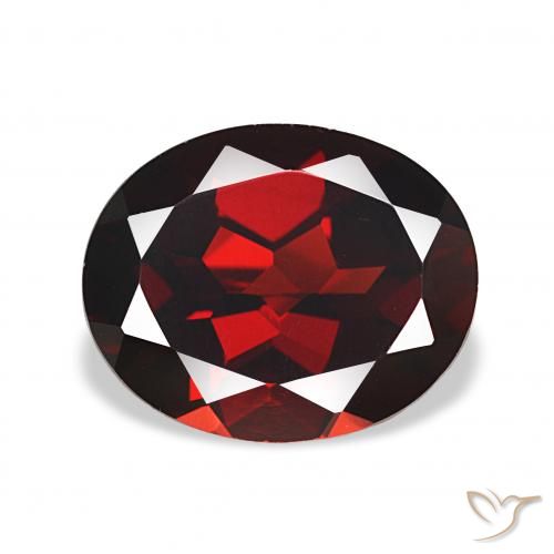 4.11ct Rouge foncé Grenat Almandin Pierres précieuses, ovale, VVS