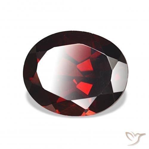 Grenat Almandin Rouge foncé naturelle ovale, 4.11 ct, VVS