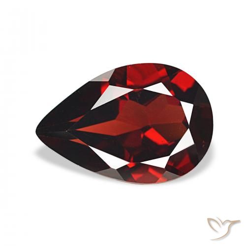 3.31ct Rouge foncé Grenat Almandin, En forme de poire, VVS