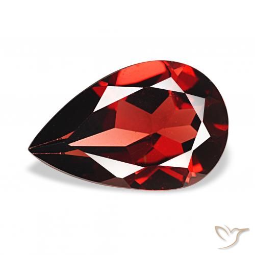 3.10ct Rouge foncé Grenat Almandin Pierres précieuses, En forme de poire, VVS-VS