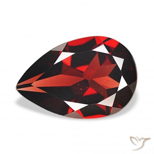 3.27ct Rouge foncé Grenat Almandin, En forme de poire, VVS-VS