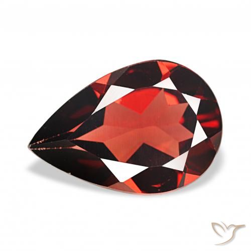 2.93ct Rouge sang profond Grenat Almandin, En forme de poire, VVS-VS