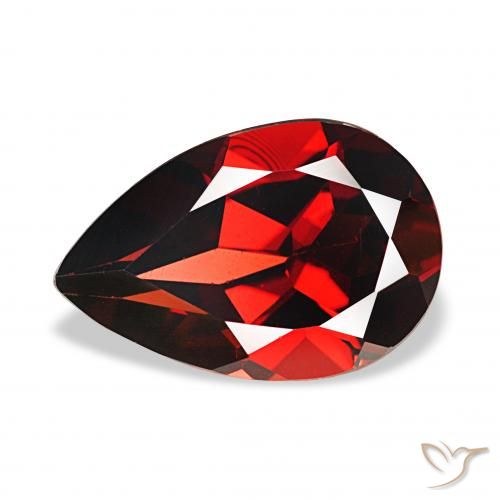 3.43ct Rouge foncé Grenat Almandin Pierres précieuses, En forme de poire, VVS-VS