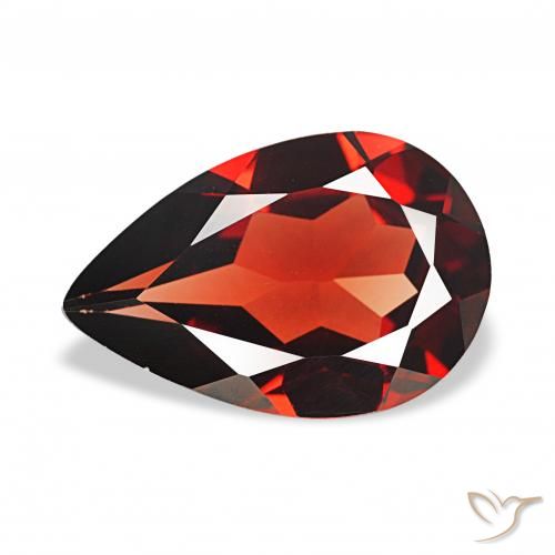2.57ct Rouge sang profond Grenat Almandin, En forme de poire, VVS-VS