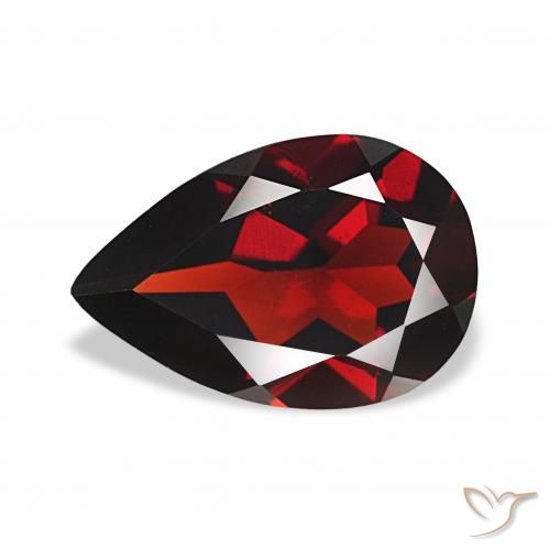 Grenat Almandin Rouge foncé naturelle En forme de poire, 3.14 ct, VVS