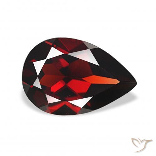 Grenat Almandin Rouge foncé naturelle En forme de poire, 3.14 ct, VVS