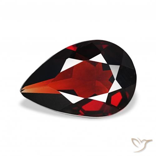 Grenat Almandin Rouge foncé naturelle En forme de poire, 2.38 ct, VVS