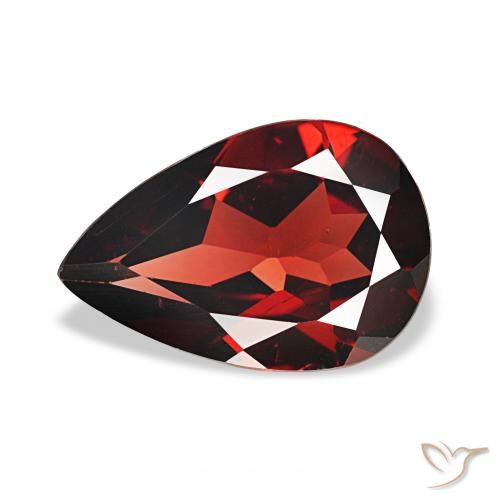 3.11ct Rouge foncé Grenat Almandin, En forme de poire, VVS