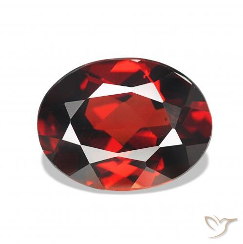 Grenat Almandin Rouge foncé naturelle ovale, 2.00 ct, VVS