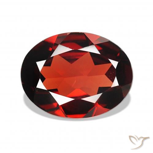 Grenat Almandin Rouge foncé naturelle ovale, 1.87 ct, VVS