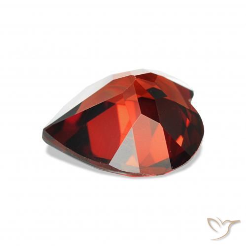 Grenat Almandin Rouge groseille naturelle Cœur, 1.33 ct, VVS