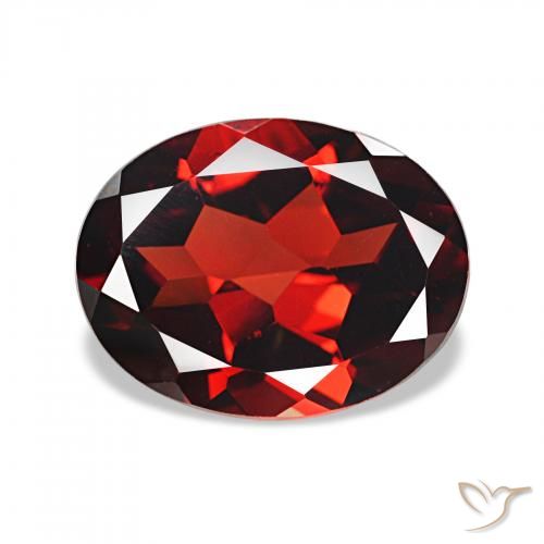 Grenat Almandin Rouge foncé naturelle ovale, 2.02 ct, VVS