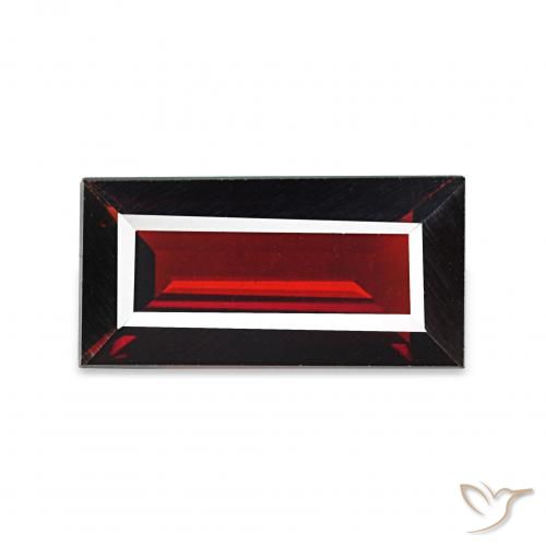 Grenat Almandin Rouge foncé naturelle Baquette, 1.53 ct, VVS