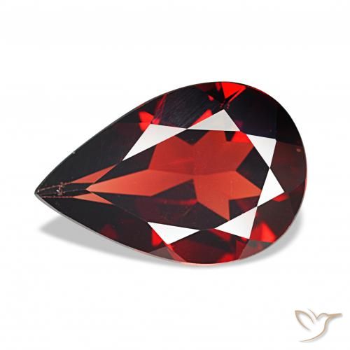 Grenat Almandin Rouge foncé naturelle En forme de poire, 2.95 ct, VS
