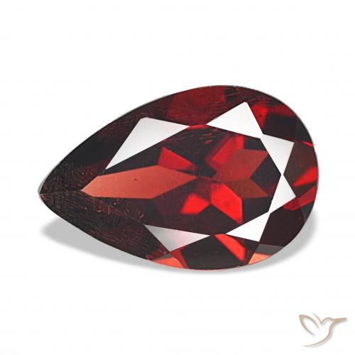 Grenat Almandin Rouge foncé naturelle En forme de poire, 3.55 ct, VS