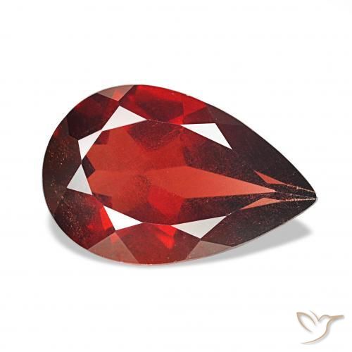 Grenat Almandin Rouge moyen naturelle En forme de poire, 2.98 ct, VS
