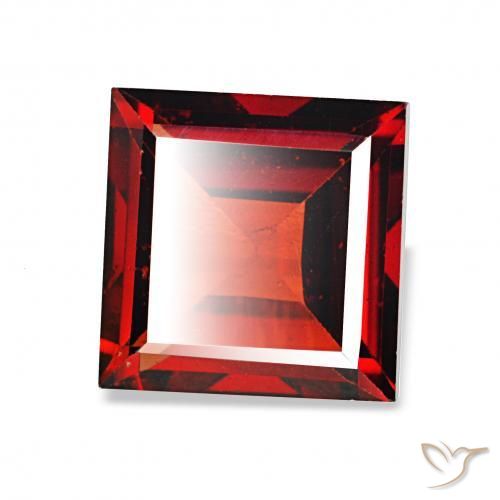 Grenat Almandin Rouge groseille naturelle Carré, 2.03 ct, VVS-VS