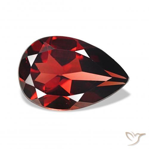 3.31ct Rouge foncé Grenat Almandin, En forme de poire, VVS-VS