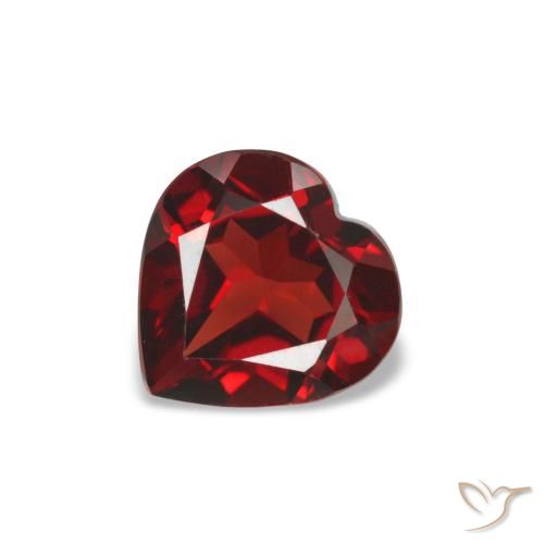 1.43ct Rouge foncé Grenat Almandin, Cœur, VVS