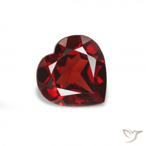 Grenat Almandin Rouge foncé naturelle Forme de coeur, 1.43 ct, VVS
