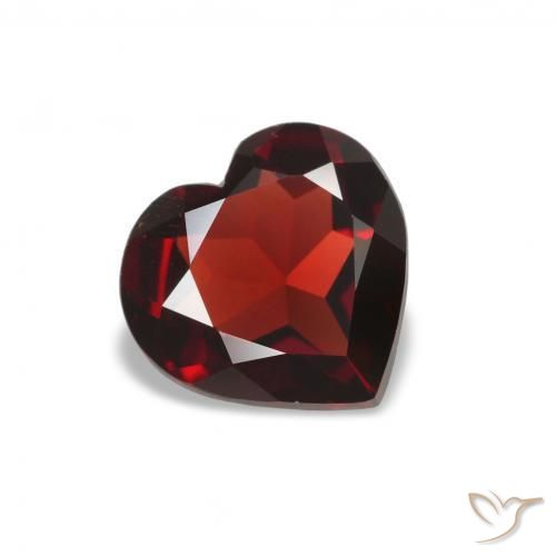 Grenat Almandin Rouge foncé naturelle Forme de coeur, 1.45 ct, VVS