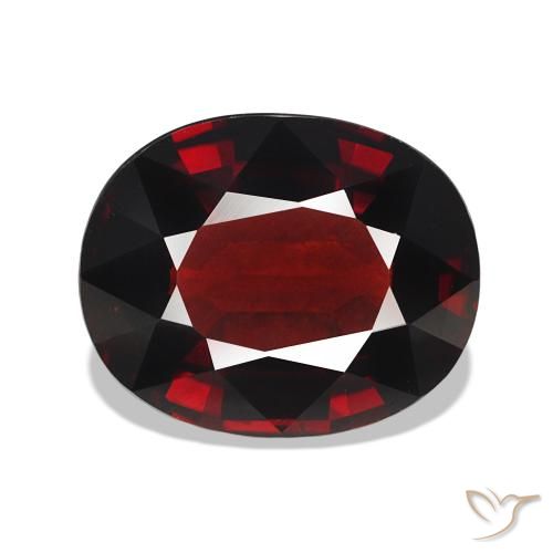 5.55ct Rouge noirâtre Grenat Almandin, ovale, VVS-VS