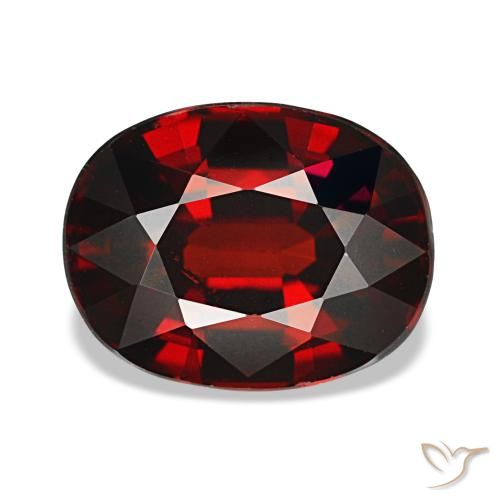 Grenat almandin rouge naturelle coupe ovale, 3,27 ct, VVS-VS