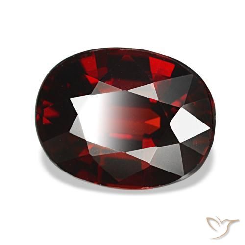 Grenat almandin rouge naturelle coupe ovale, 3,27 ct, VVS-VS