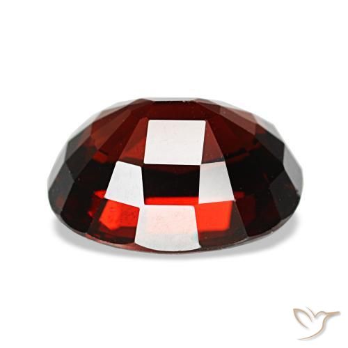 Grenat almandin rouge naturelle coupe ovale, 3,27 ct, VVS-VS