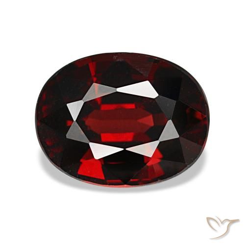 Grenat almandin rouge naturelle coupe ovale, 2,87 ct, VS