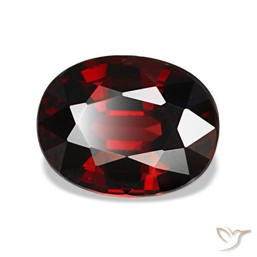 Grenat almandin rouge naturelle coupe ovale, 2,87 ct, VS