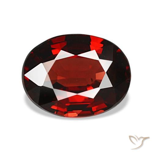 Grenat almandin rouge naturelle coupe ovale, 2,06 ct, VVS-VS