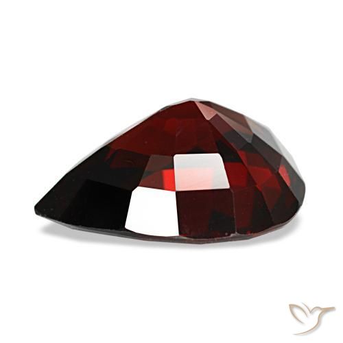 Grenat almandin rouge naturelle en forme de poire, 4,33 ct, VVS-VS