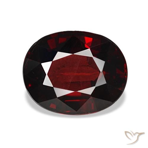 Grenat almandin rouge naturelle coupe ovale, 3,05 ct, VVS-VS