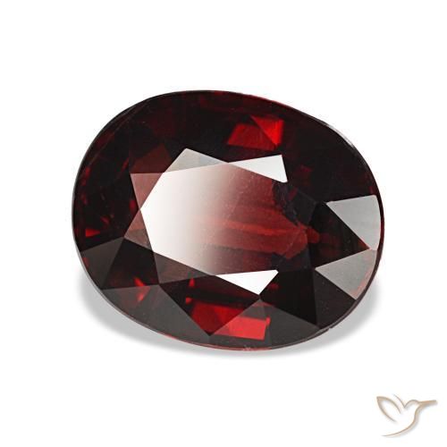 Grenat almandin rouge naturelle coupe ovale, 3,05 ct, VVS-VS
