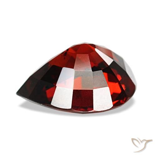 Grenat almandin rouge naturelle en forme de poire, 2,59 ct, VS