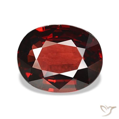 Grenat almandin rouge de 2,90 ct, ovale, VVS-VS