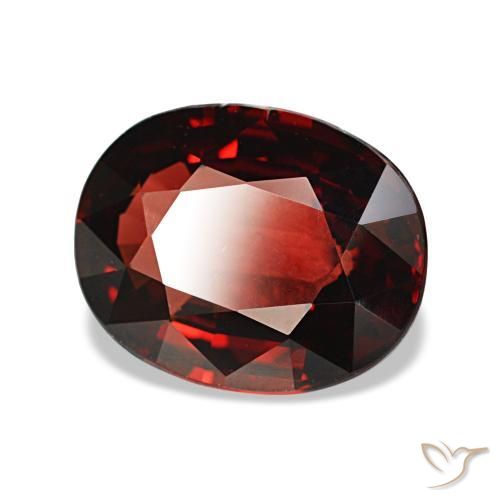 Grenat almandin rouge naturelle coupe ovale, 2,90 ct, VVS-VS