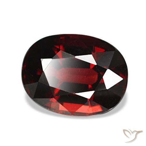 Grenat almandin rouge naturelle coupe ovale, 3,47 ct, VVS-VS