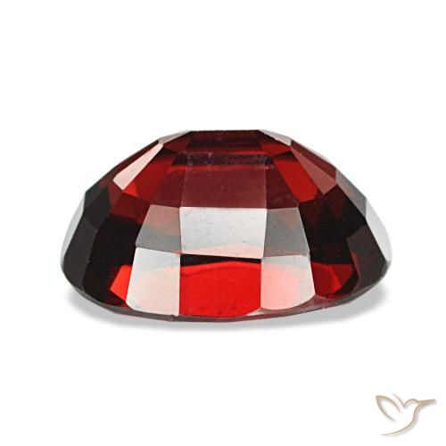 Grenat almandin rouge naturelle coupe ovale, 3,47 ct, VVS-VS