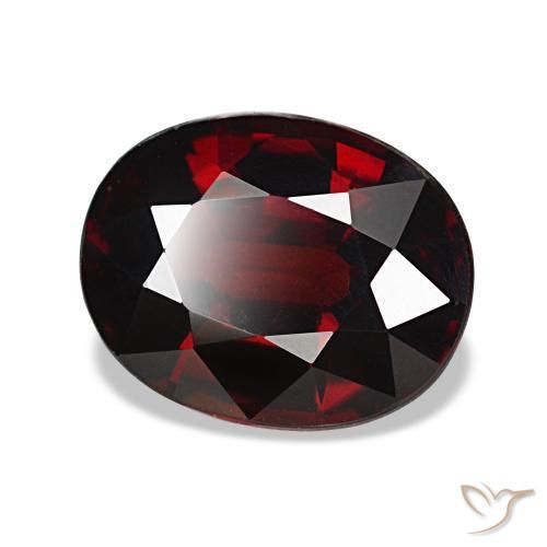 Grenat almandin rouge naturelle coupe ovale, 3,36 ct, VVS-VS