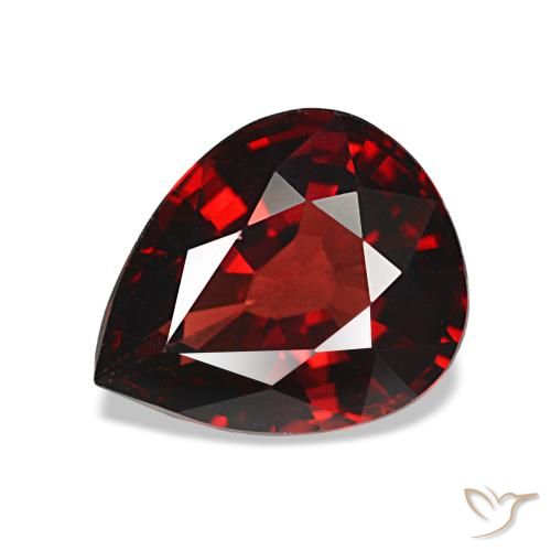 Grenat almandin rouge naturelle en forme de poire, 2,67 ct, VVS-VS