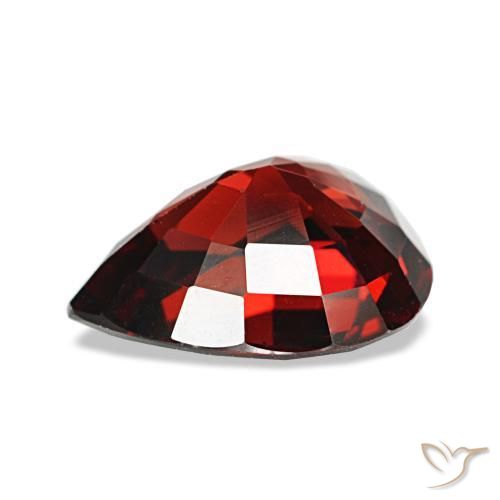 Grenat almandin rouge naturelle en forme de poire, 2,67 ct, VVS-VS
