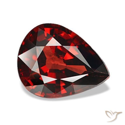 Grenat almandin rouge naturelle en forme de poire, 2,43 ct, VVS-VS