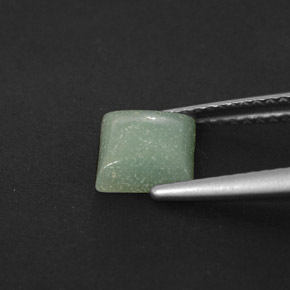 Amazonite vert naturelle carré, 1,04 ct, opaque