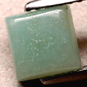 Amazonite Vert naturelle Carré, 1.07 ct, Opaque