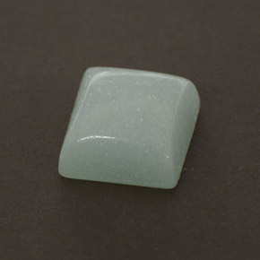 Amazonite vert naturelle carré, 1,37 ct, opaque