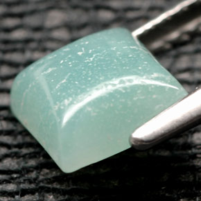 Amazonite vert naturelle carré, 1,13 ct, opaque