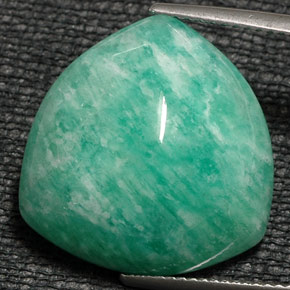 Amazonite Vert naturelle Trillion, 16.50 ct, Opaque